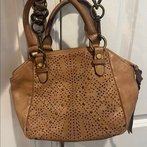 Elle Jae Bag Tan Crossbody with Cutout Design
